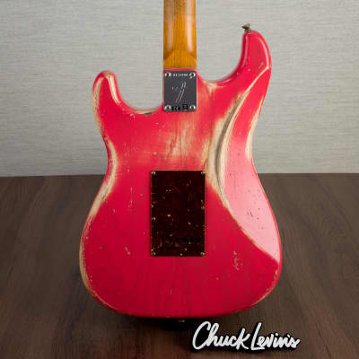 Fender Custom Shop 69 Stratocaster Heavy Relic Electric Guitar, Ebony Fingerboard - Watermelon King - CHUCKSCLUSIVE - #R126000 - Display Model image 9