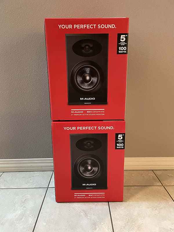 MAudio BX5 Active Studio Monitor Pair 2020 Black Reverb