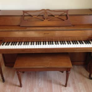 Janssen Upright Piano late 60 s Brown Reverb