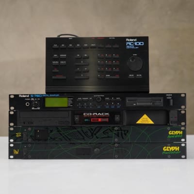 Roland S-760 Digital Sampler V2 w/ RC-100 Remote CD-Rack & Glyph Drives #57170