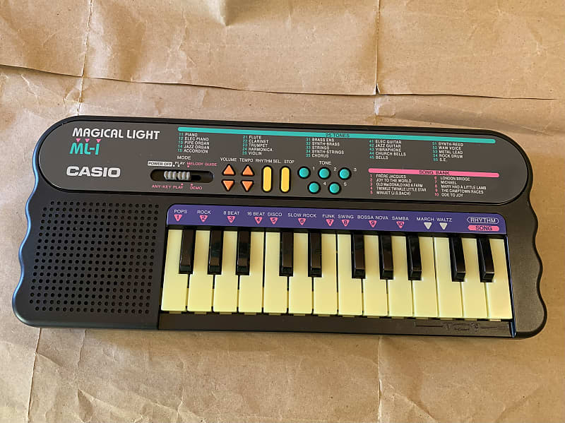 Casio ML-1 24-Key Magical Light Keyboard 1994 - Black in MINT Condition image 1