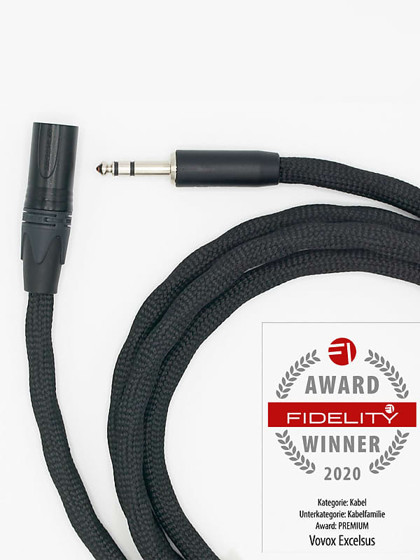 Vovox Excelsus Direct S Cable w/ Vovox 1/4" TRS and Neutrik Reverb