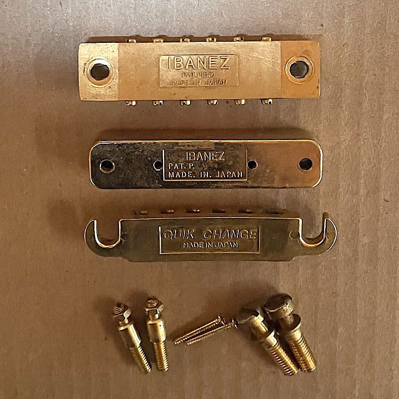 Vintage Gold Ibanez Gibraltar Bridge and Sustain Block w