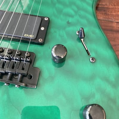 ESP Custom Shop Emerald Green Late 80's Super Strat - 5A Quilted Maple image 9