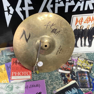 Rick Allen's Def Leppard, Autographed Zildjian-Hart 13" Dyno-Beat Hi Hat Trigger Cymbal PLUS Tour Artifacts. (#4004) ! image 4