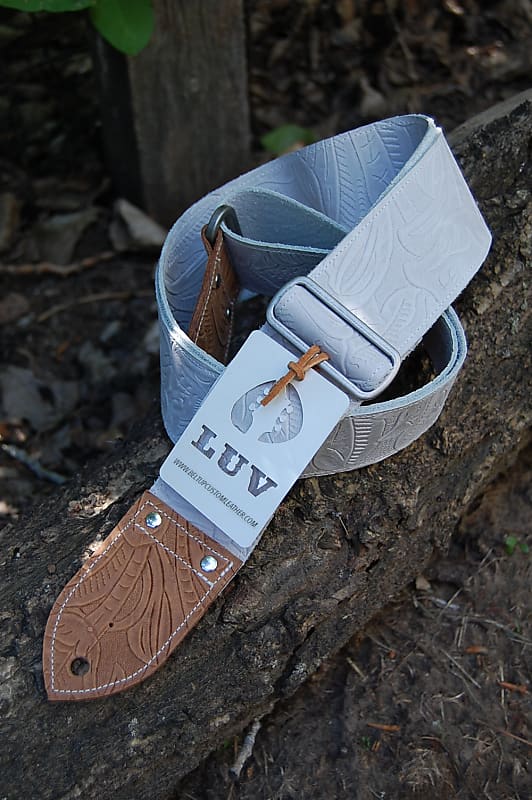 Belt Up LUV Vintage Style Slide Buckle Genuine Leather Guitar Reverb