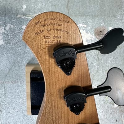 Mint Sadowsky MetroLine Limited Edition Masterbuilt M/J Bass 2024 - Marbled Padouk top with Okoume body image 8
