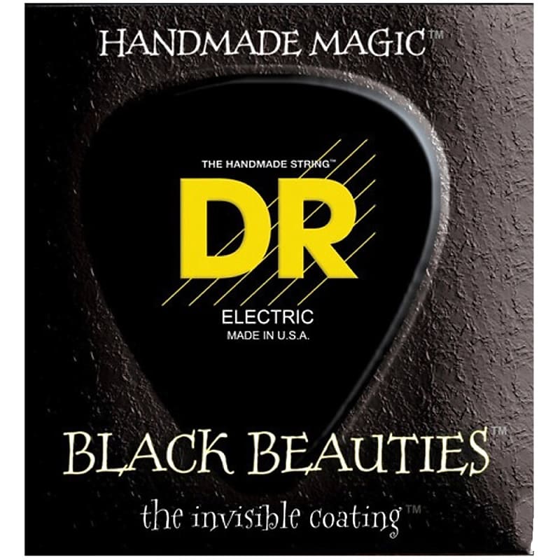 DR Strings Black Beauties Black Colored Electric Guitar Strings: Light To Medium 9-46 image 1