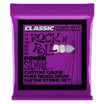 Ernie Ball Power Slinky Classic Rock n Roll Pure Nickel Wrap Electric Guitar Strings - 11-48 Gauge image 1