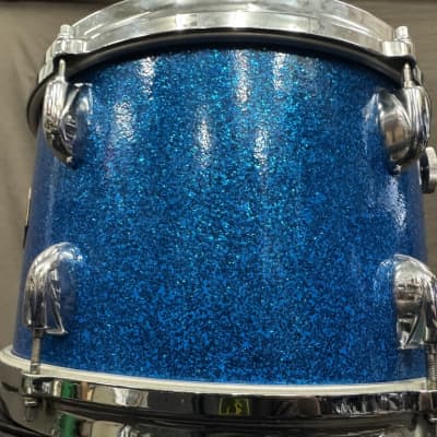 Gretsch USA Maple 8x12" Tom - 1970s Stop Sign - Blue Sparkle - Blue Sparkle image 3
