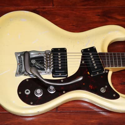 1965 Mosrite The Ventures  looking in good in Pearl White image 3