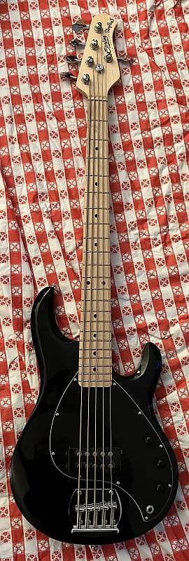 Sterling by Music Man Ray5 Stingray 5 String Bass, Black image 1