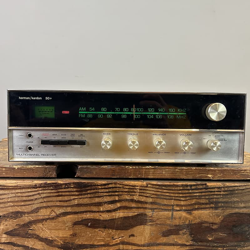 Harman Kardon 50+ 1970’s Quad HiFi receiver - Silver/black  			