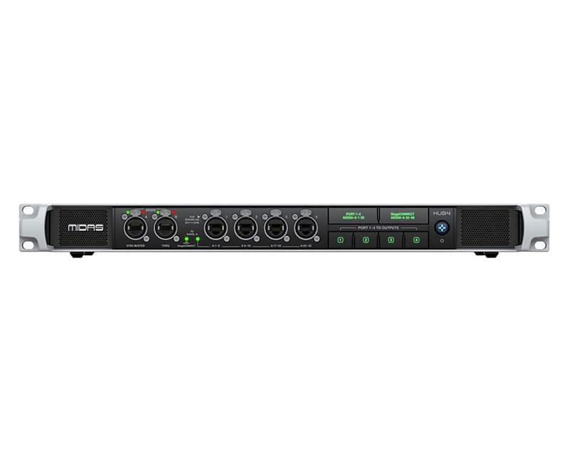 Midas HUB4 Monitor System Hub w/4 PoE Ports StageCONNECT & 16-Channel Outputs image 1