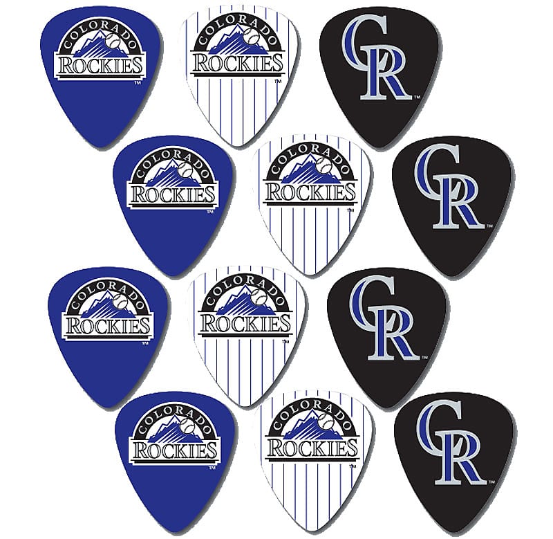 Peavey MLB Baseball Colorado Rockies Electric Guitar 12 Pack Logo Picks image 1