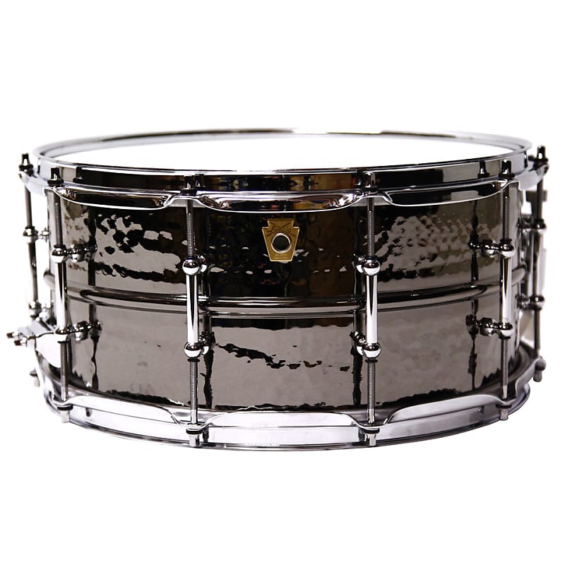 Ludwig LB417KT Hammered Black Beauty 6.5x14" Brass Snare Drum with Tube Lugs image 1