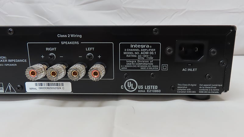 ステレオパワーアンプ ONKYO integra ADM-30.1 中古品 Onkyo Integra ADM-30.1 Stereo Amplifier - 40 Watt Amp with