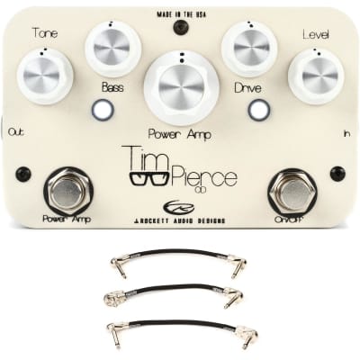 J. Rockett Audio Designs Tim Pierce Signature Overdrive Pedal with 3 Patch Cables for sale