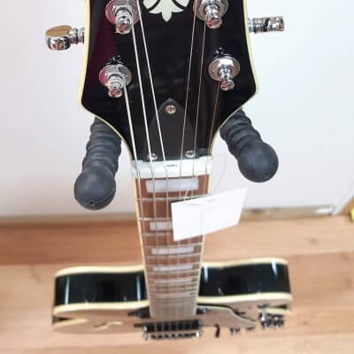 Prestige Custom Shop Musician Pro DC semi hollow electric guitar, Trans Black finish image 8