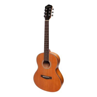 Caraya 36 All Mahogany Travel Acoustic Guitar w/Built-in EQ,Tuner
