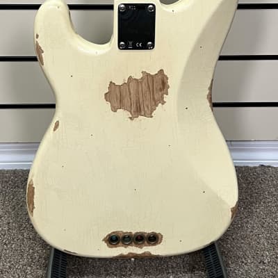 Fender Fender Custom Shop 55 Precision Bass Heavy Relic  Vintage White 2023 image 5