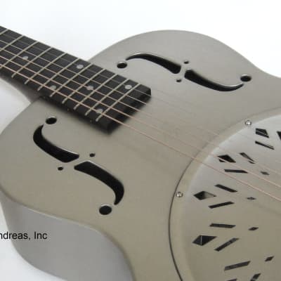 Regal Resonator Guitar Duolian Brushed Nickel-Plated Steel Body image 5