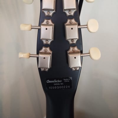 Danelectro U-2 Humbucker Reissue Electric Guitar - Black image 6