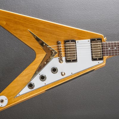 Gibson Custom Shop 1958 Korina Flying V Reissue (White Pickguard) - Natural for sale