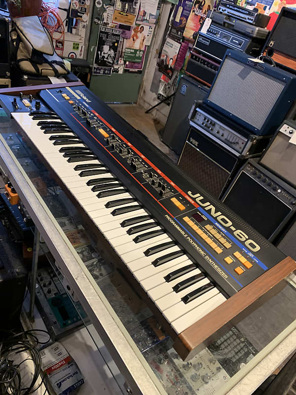 Roland Juno-60 61-Key Polyphonic Synthesizer 1982 - 1984 - Black image 1