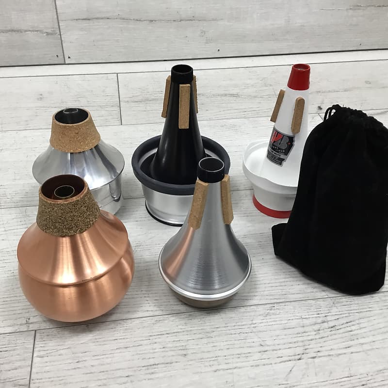 Lot of Trumpet Mutes Including Harmon, Denis Wick, Jo Ral, Reverb
