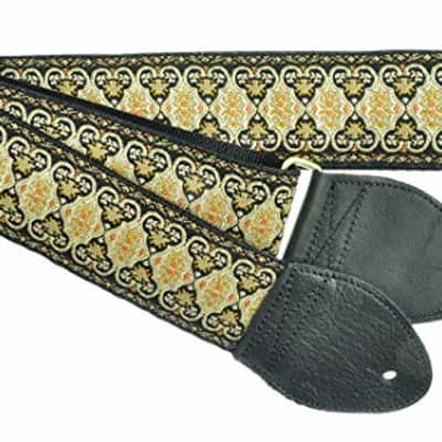 Souldier Pillar RD/BK on WH ギターストラップ Bernunzio Uptown Music