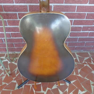 1930's Kay Baritone Archtop Guitar - B Tuning - Extra Wide Fretboard - Hard Case image 9