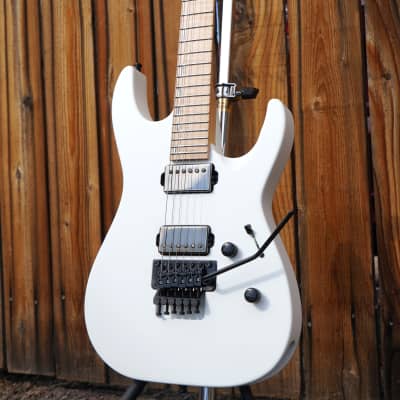 ESP Custom Shop Original M-II DLX Maple Board Snow White Satin 6-String w/ Case (2025) image 7