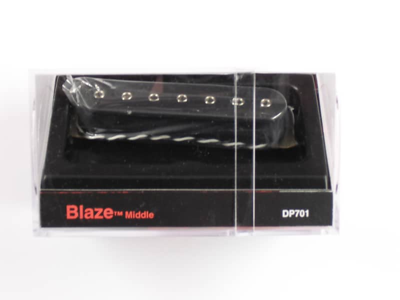 DiMarzio Blaze 7 String Single Coil Middle Black W/Chrome Poles DP 701 image 1