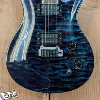 Custom Electric Guitar Blue Quilt Top Used image 2