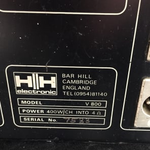 HH ELECTRONICS V800 MOS-FET 1980's image 6