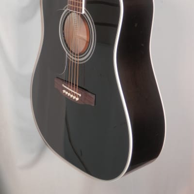 Takamine EF341SCLH Black Dreadnought Cutaway Acoustic Electric Lefty Solid Cedar Top with case image 7