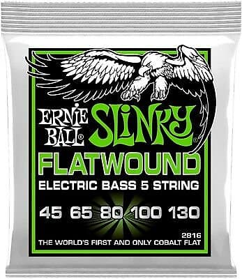 Ernie Ball Regular Slinky 5-String Flatwound Electric Bass Strings - 45-130 Gauge 2816 image 1