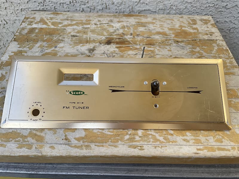 Vintage HH Scott Type 311-B FM Tuner Faceplate  60s  			