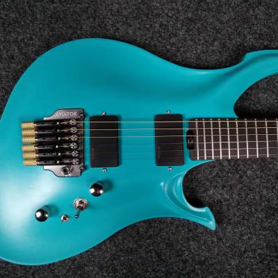KOLOSS GT-6H Aluminum body headless Carbon fiber neck electric guitar Blue image 2