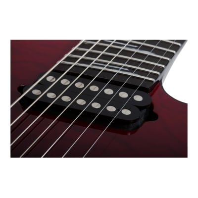 Schecter Reaper-7 Elite Multiscale 7-String Electric Guitar with Quilted Mahogany Body (Right-Handed, Blood Burst) image 14