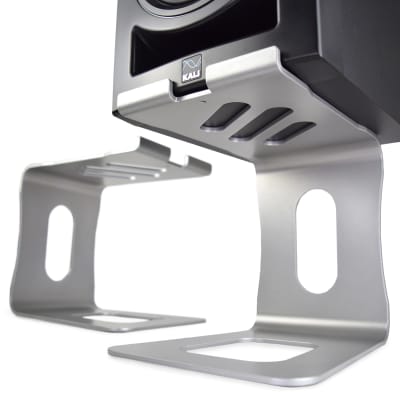 Soundrise PRO-9 Studio Monitor Stands Pair - Silver Aluminum Desktop Speaker Stands (Pair - Silver) image 1