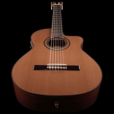 Raimundo Model 610E-C 4/4 Classical Electric Guitar with Cutaway NAT image 7