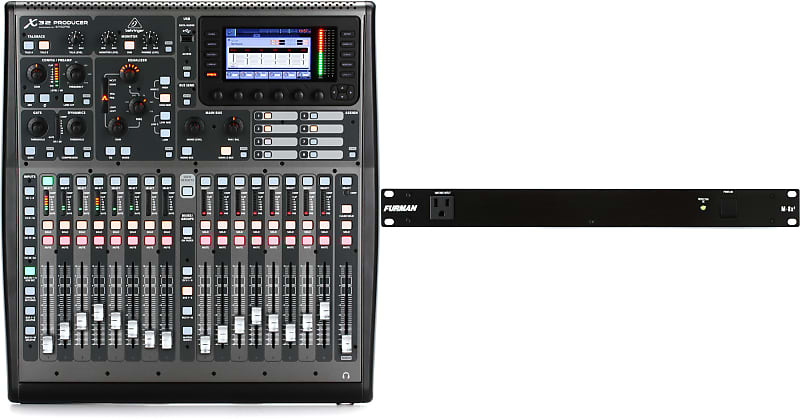 Behringer X32 Producer 40-channel Digital Mixer  Bundle with Furman M-8x2 8 Outlet Power Conditioner image 1