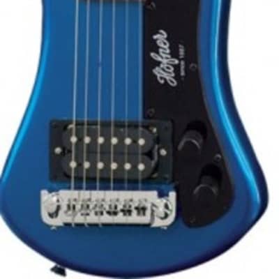 Hofner Shorty Blue Travel Electric Guitar for sale