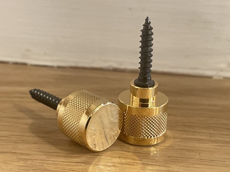 genuine mint Gretsch Strap buttons locks gold Reverb