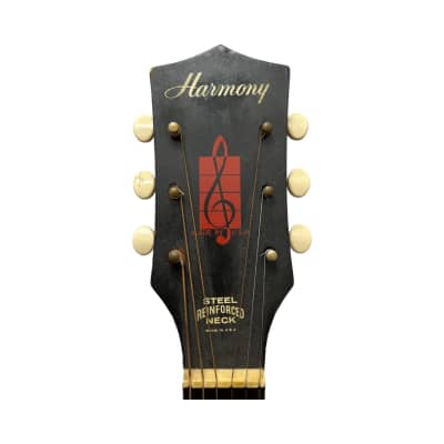 1950’s Harmony Archtone H1215 USA Made Acoustic Guitar - Tobacco Burst image 3