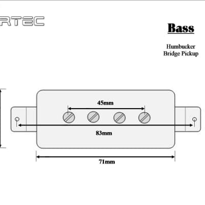 Artec  4-String Bass Humbucker Bridge Pickup for Gibson Epiphone EB Ceramic image 5
