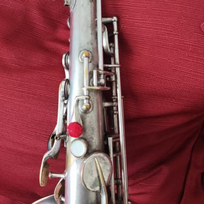 CONN NEW WONDER I TENOR SAX 115XXX SILVER ALL ORIGINAL, SOUNDS BEAUTIFULLY image 9