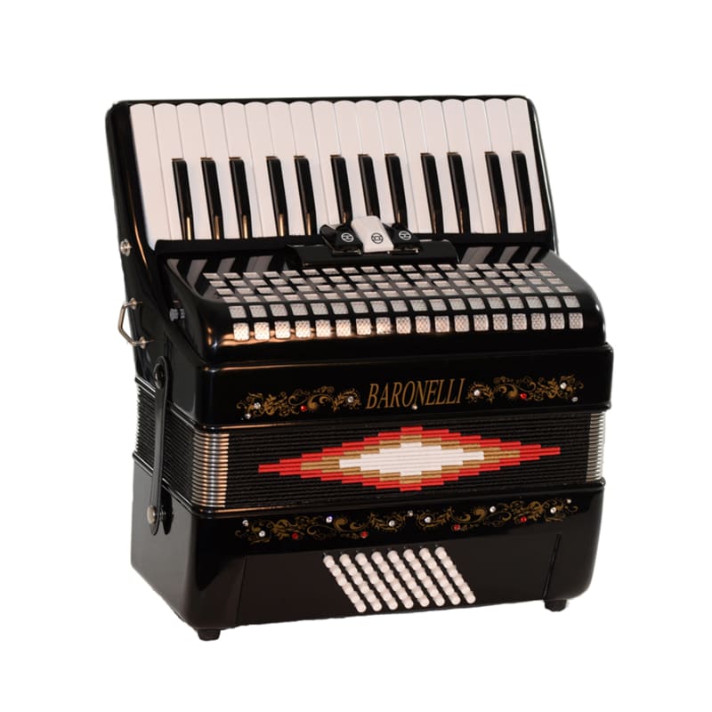 Baronelli 30 Key 48 Bass, 3 Switch Piano Accordion, With Staps